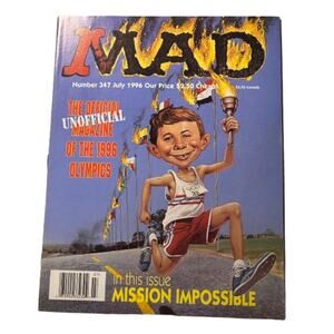 Mad Magazine "1996 Olympics" July 1996  Issue #347 Vintage (Lot of 2)